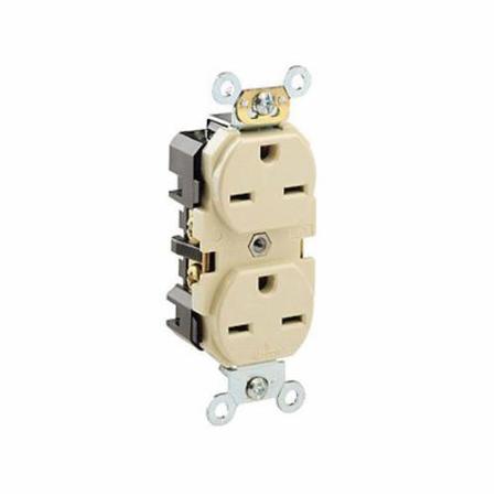 LEVITON Electrical Receptacles 6-15R Ind Grd Recep Ivory 5662-I